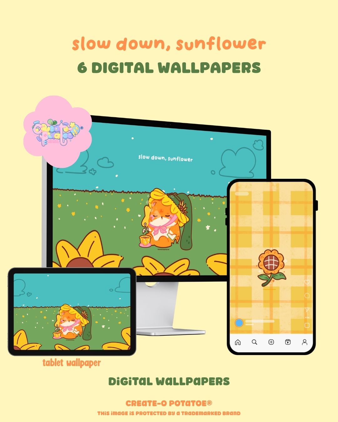 Slow Down, Sunflower | August 2026 Wallpapers