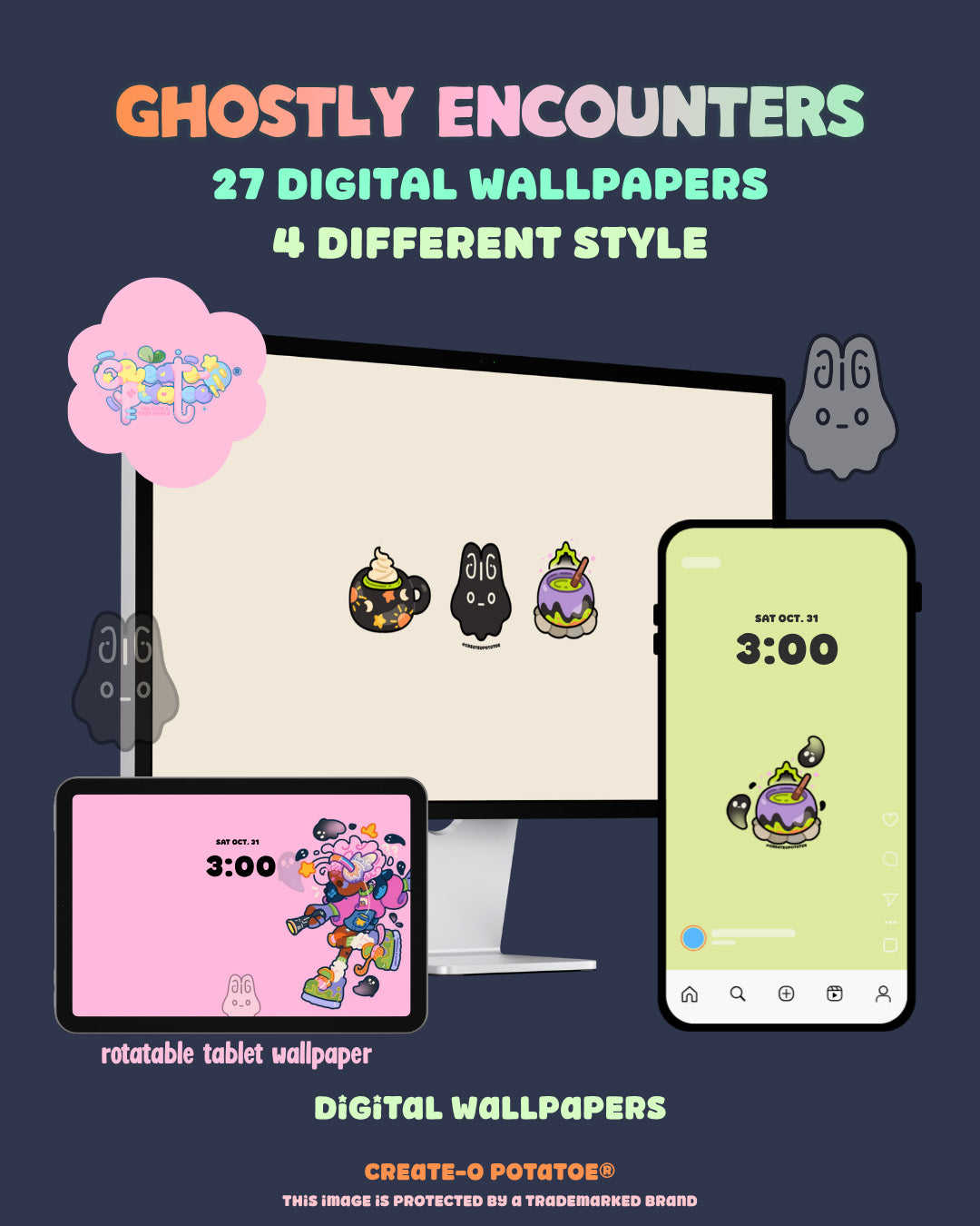 Ghostly Encounters | OCtober 2026 Wallpapers