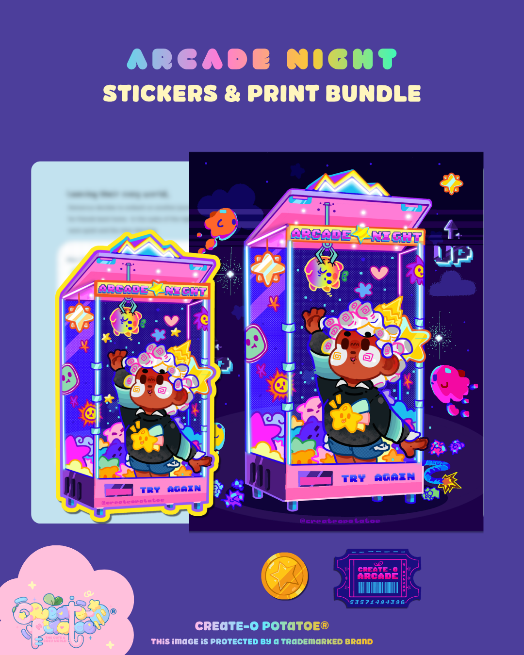 Arcade Night | June Potatoe Mail Bundles