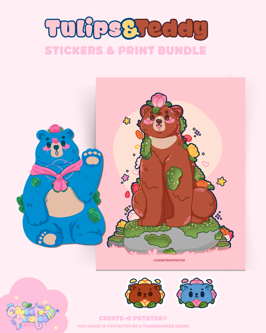 Tulips & Teddy | April Potatoe Mail Bundles