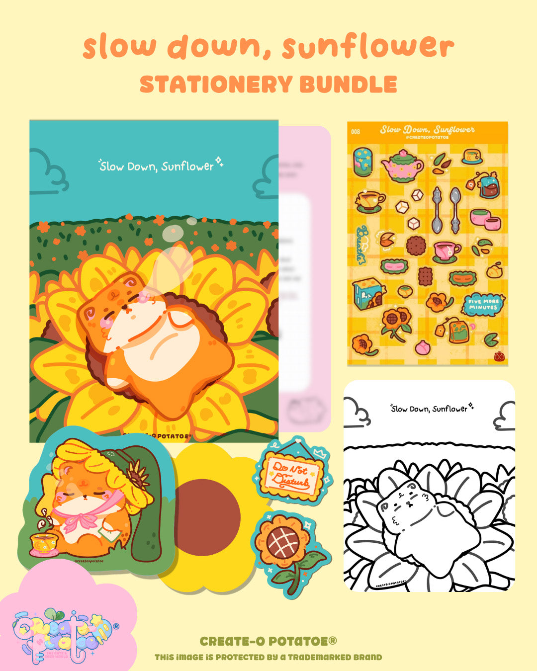 Slow Down, Sunflower | August Potatoe Mail Bundle