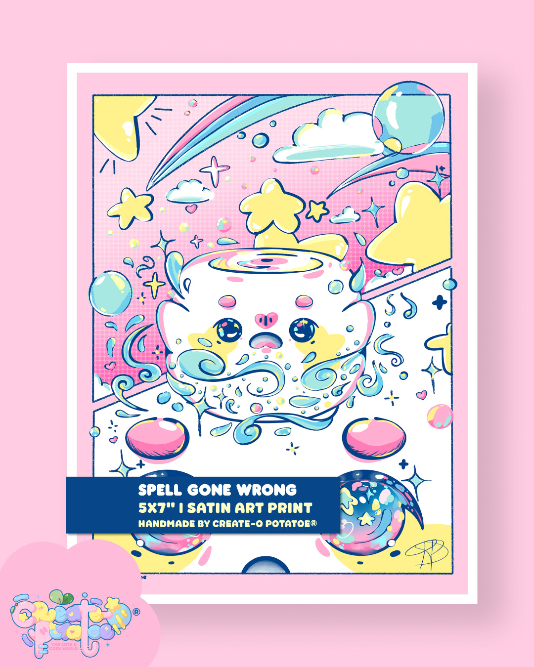 The Transformation | Magic Marsh Mello Kawaii Art Print