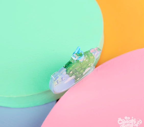 Demarcus the Snail | Clear Epoxy Acrylic Keychain