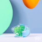 Demarcus the Snail | Clear Epoxy Acrylic Keychain by Create-O Potatoe®