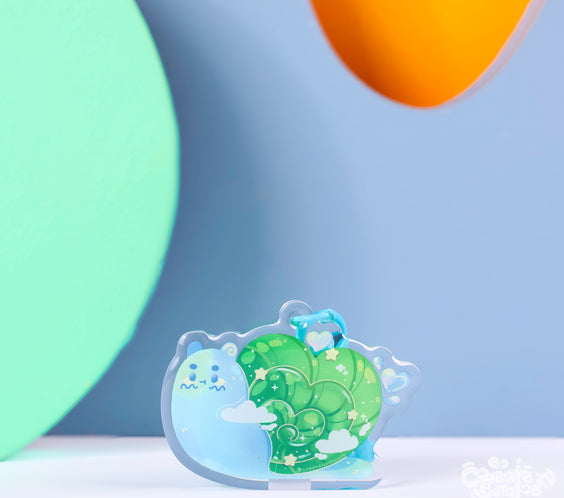 Demarcus the Snail | Clear Epoxy Acrylic Keychain