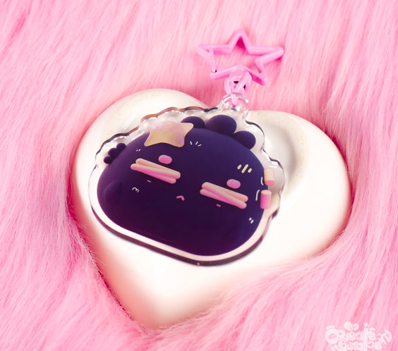 3D Tired Poof | Clear Epoxy Acrylic Keychain