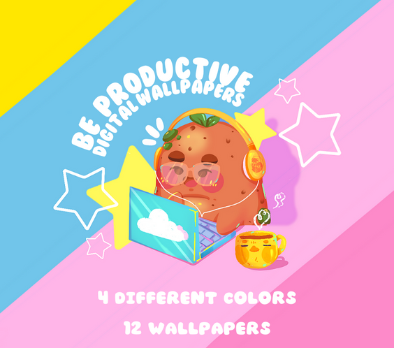 Be Productive Potatoe Digital Wallpapers | iOS, iPadOS, & android compatible