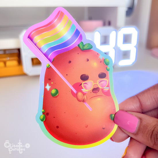 POTATOE PRIDE | Matte Kawaii Die-Cut Vinyl Decal Sticker