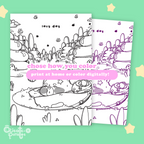 Lazy Day Coloring Pages | Printable & Digital Download