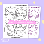 It's Just Black Cats Coloring Pages | Printable & Digital Download by Create-O Potatoe®