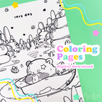 Lazy Day Coloring Pages | Printable & Digital Download