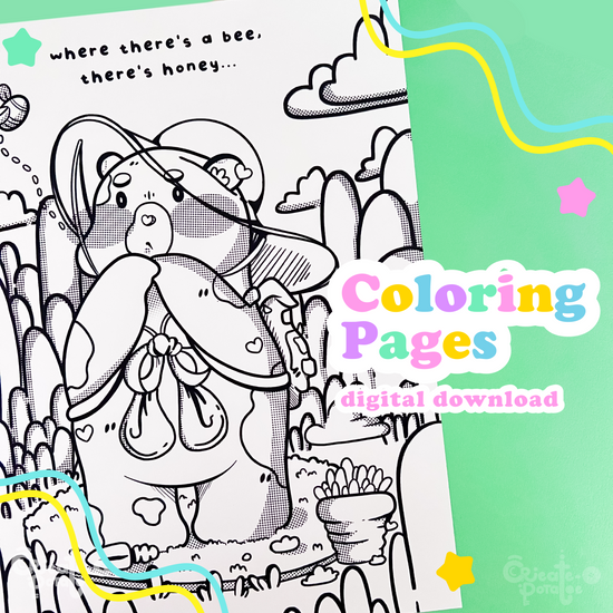 Where There's A Bee, There's Honey | coloring pages, tablet compatible