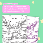 Lazy Day Coloring Pages | Printable & Digital Download
