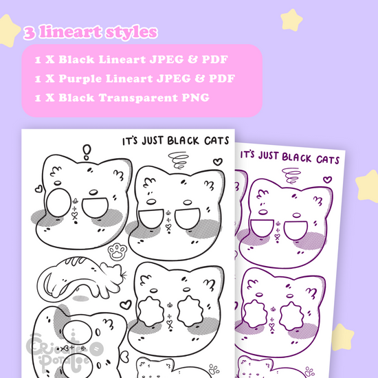 It's Just Black Cats Coloring Pages | Printable & Digital Download