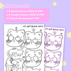 It's Just Black Cats Coloring Pages | Printable & Digital Download by Create-O Potatoe®