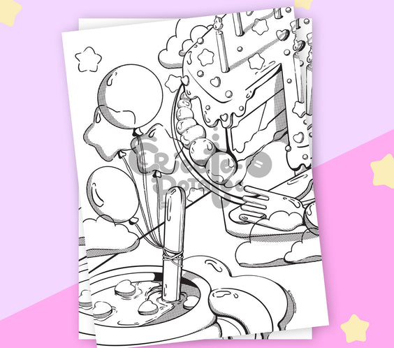 HAPPY BIRTHDAY | coloring pages, digital download