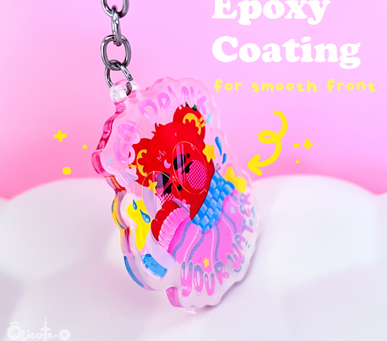 (seconds) Go Drink Your Water | Epoxy Acrylic Keychain