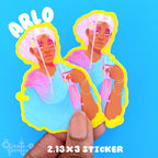 Arlo pride sticker | Die-Cut Vinyl Decal by Create-O Potatoe®