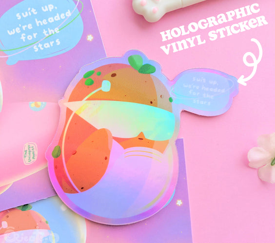 THE STARS ARE CALLING | holographic sticker