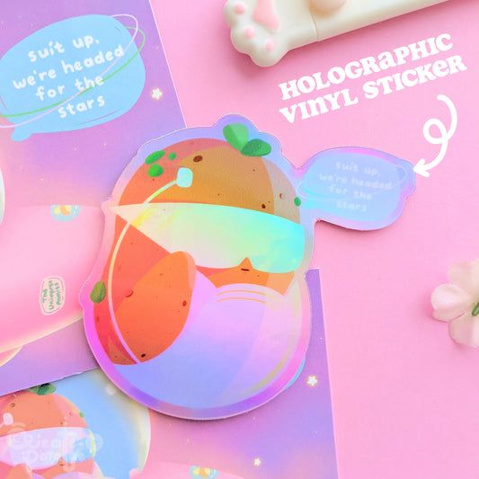 THE STARS ARE CALLING | holographic sticker