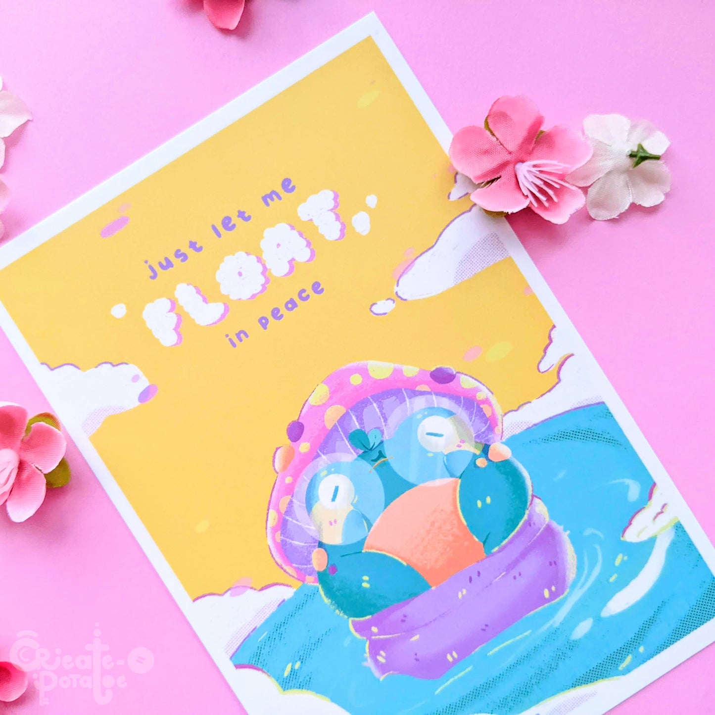 (seconds) Mushroom Frogs Postcard Print | Kawaii Office & Home Decor