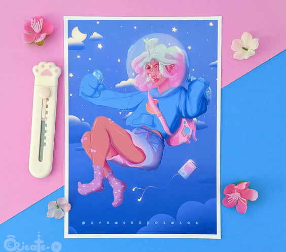 플로팅 모치 | 아트 프린트 