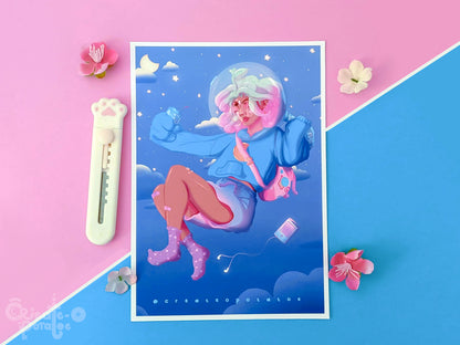 FLOATING MOCHIE | art print