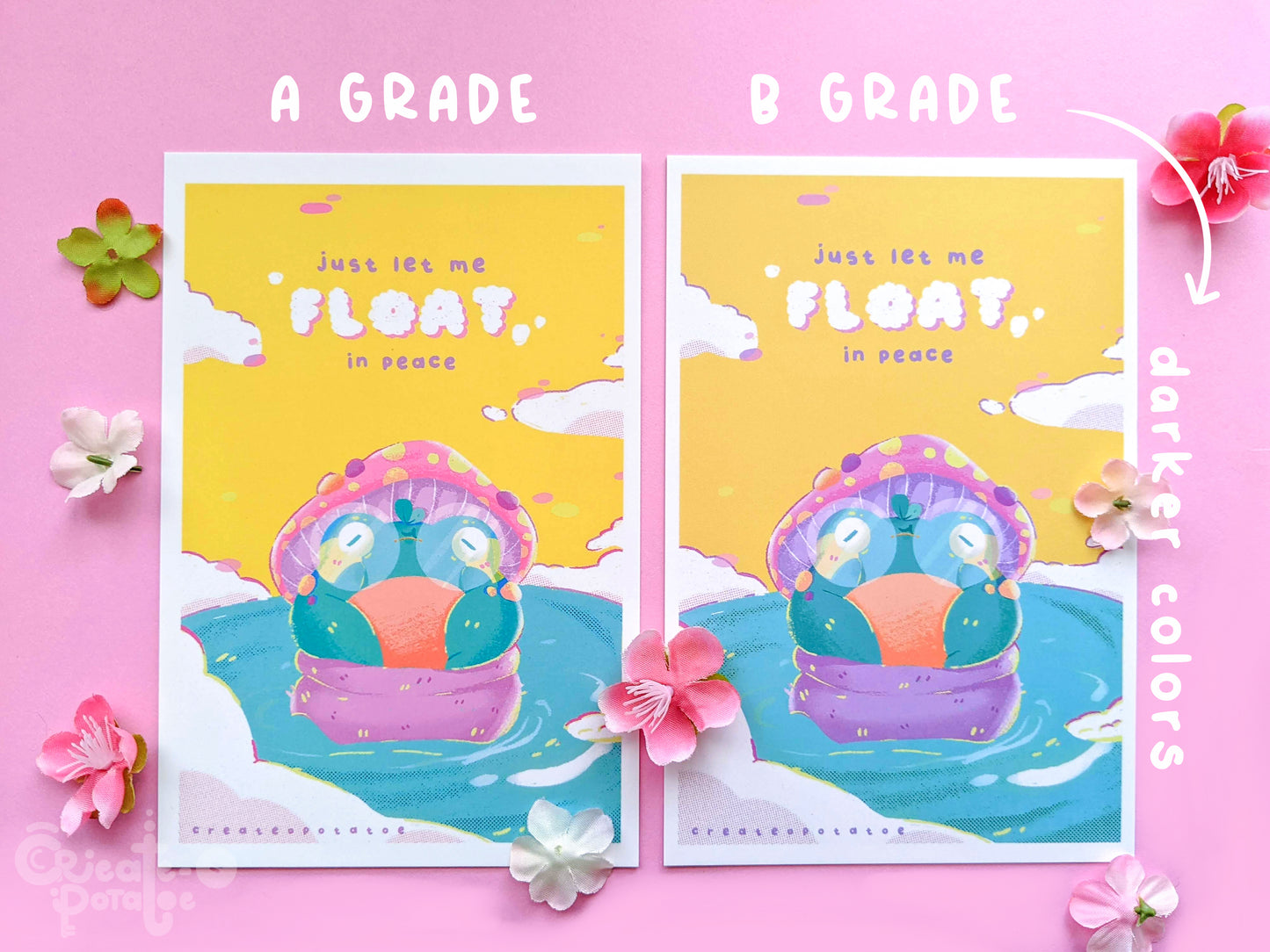 (seconds) Mushroom Frogs Postcard Print | Kawaii Office & Home Decor