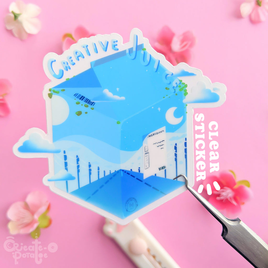Creative Juice Clear & Die-Cut Sticker | Die-Cut Vinyl Decal