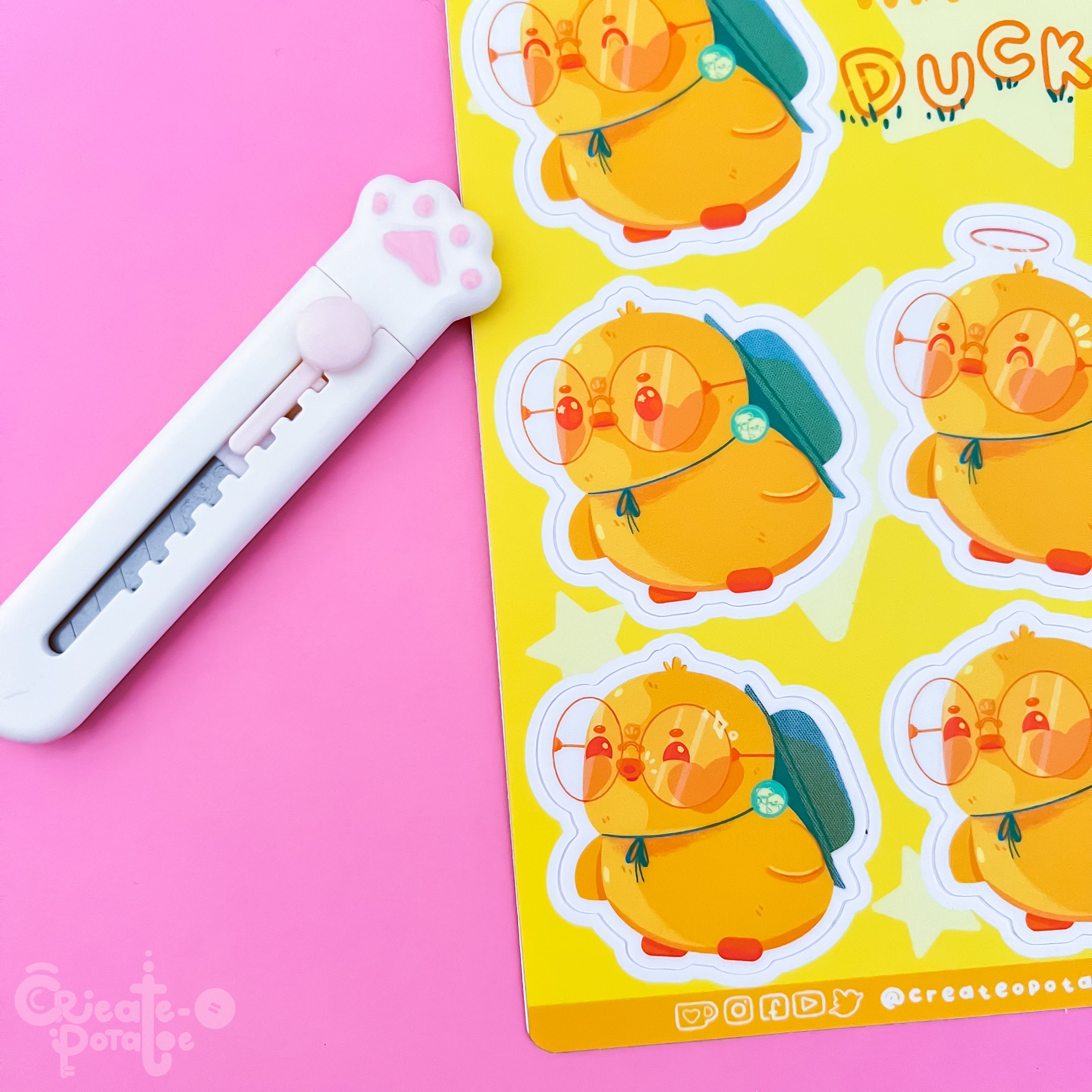 (seconds) (old design) HAPPY DUCKS  | sticker sheet