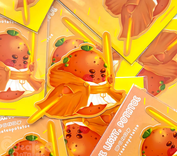 Be The Light, Potatoe Sticker | Kawaii Die-Cut Vinyl Decal