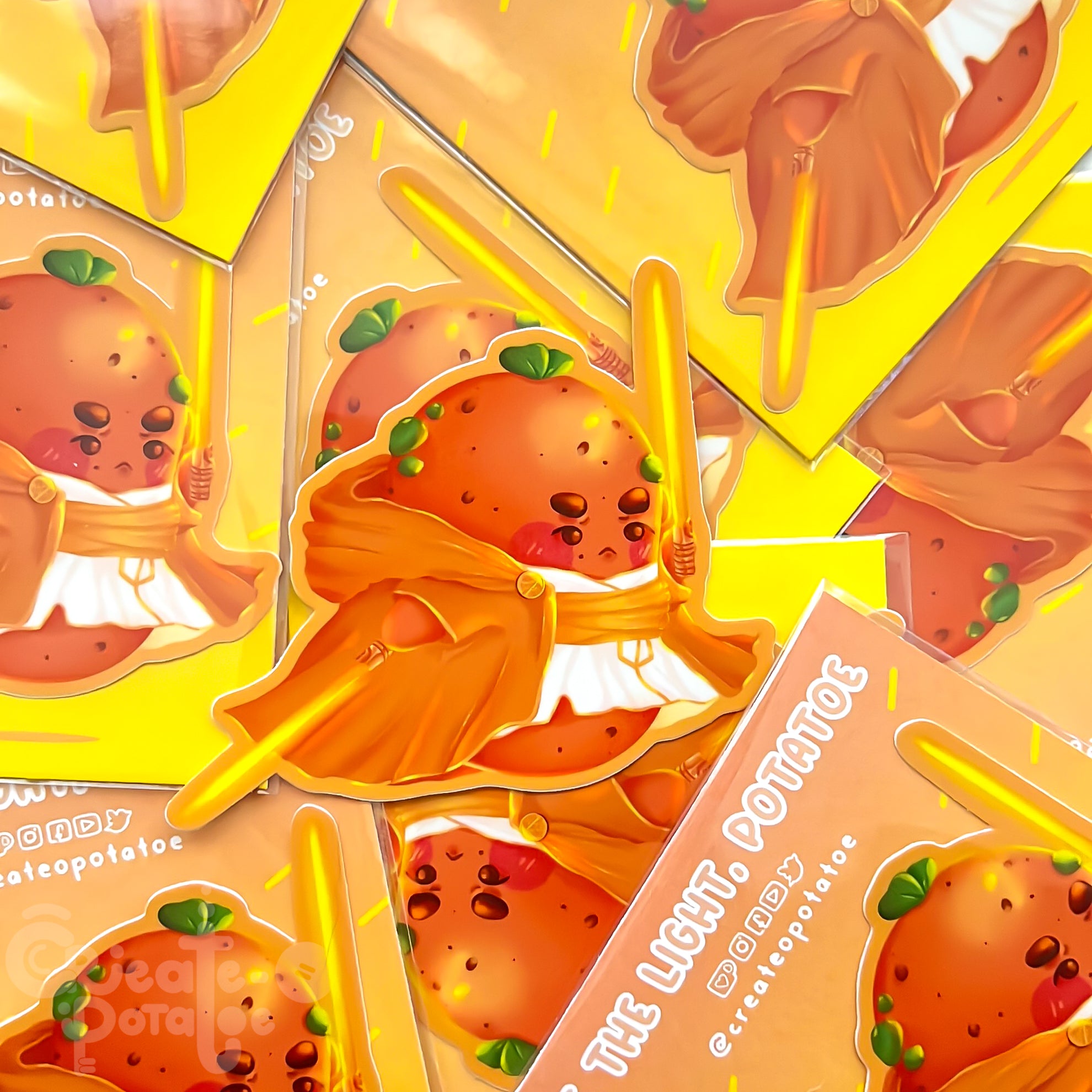 Be The Light, Potatoe Sticker | Kawaii Die-Cut Vinyl Decal