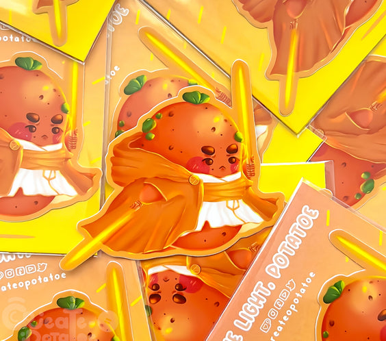 Be The Light, Potatoe Sticker | Kawaii Die-Cut Vinyl Decal