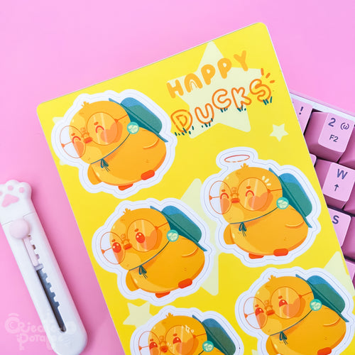(seconds) (old design) HAPPY DUCKS  | sticker sheet