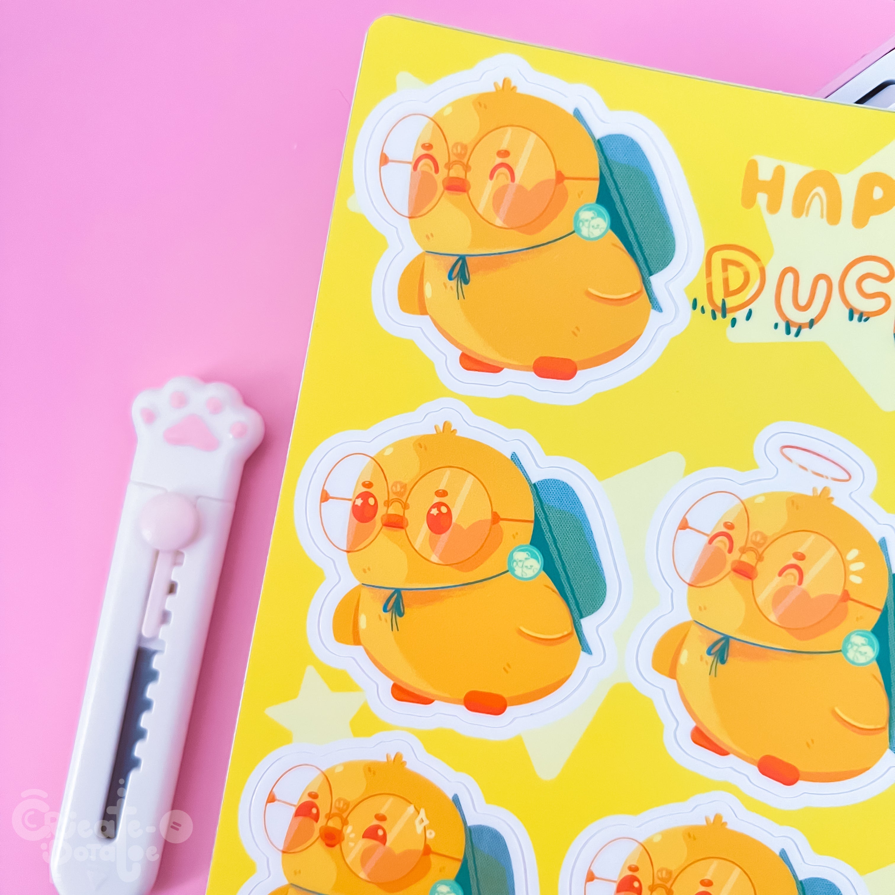 (seconds) (old design) HAPPY DUCKS  | sticker sheet