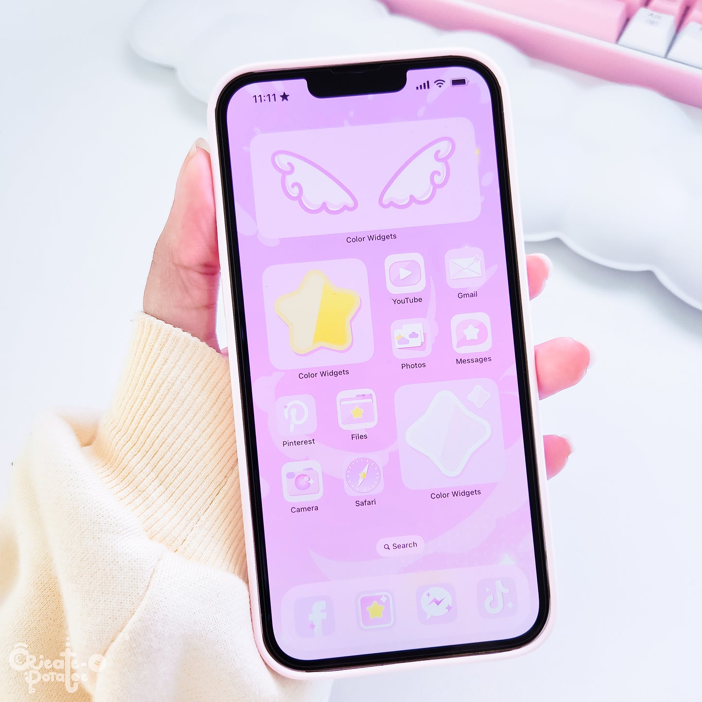 PINK MAGICAL STAR | iOS, iPadOS, & android theme