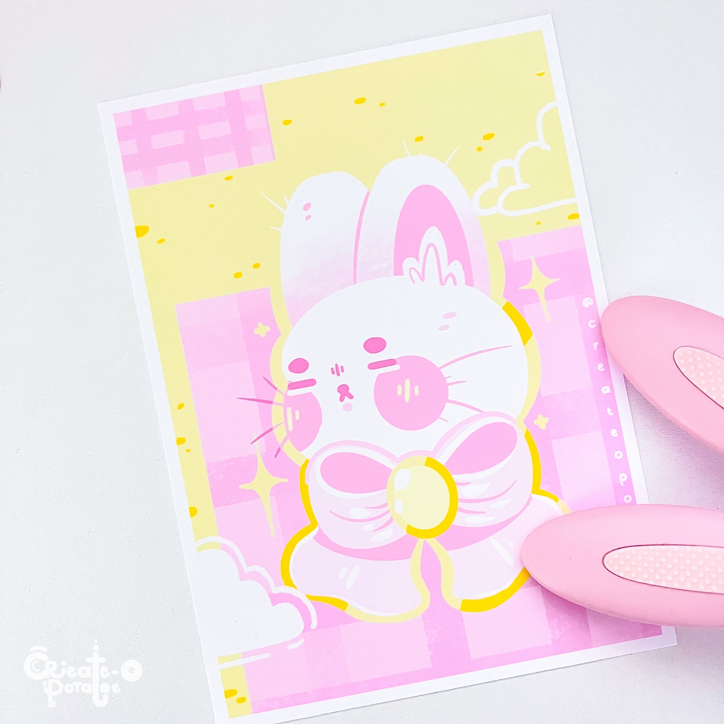 Mr. Bun Bun Art Print | Kawaii Bunny Office & Home Decor