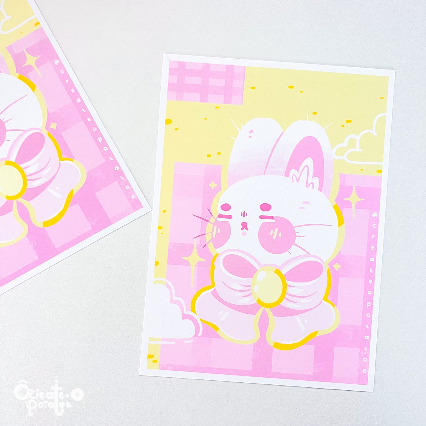 Mr. Bun Bun Art Print | Kawaii Bunny Office & Home Decor
