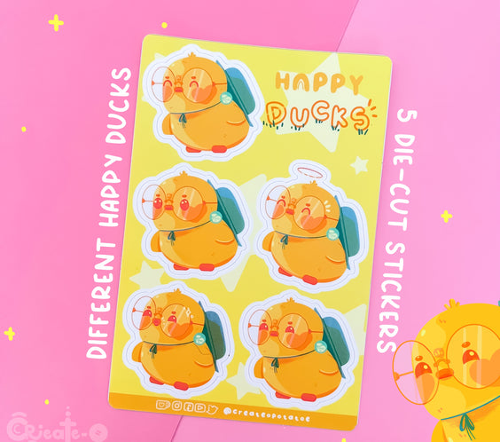 (기존 디자인) HAPPY DUCKS | 스티커 시트