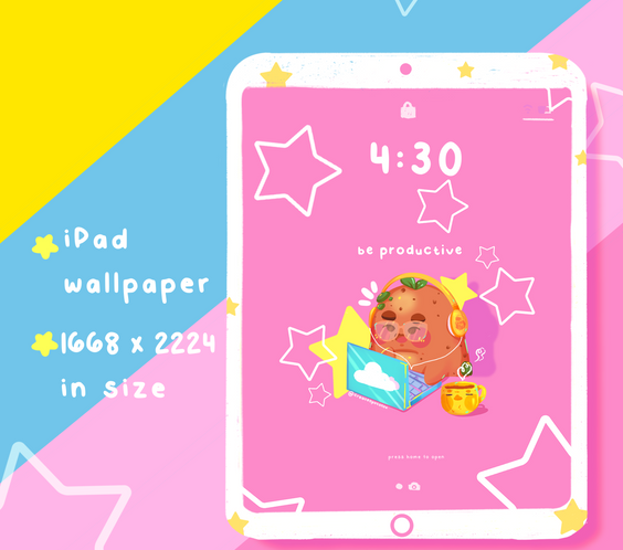 Be Productive Potatoe Digital Wallpapers | iOS, iPadOS, & android compatible